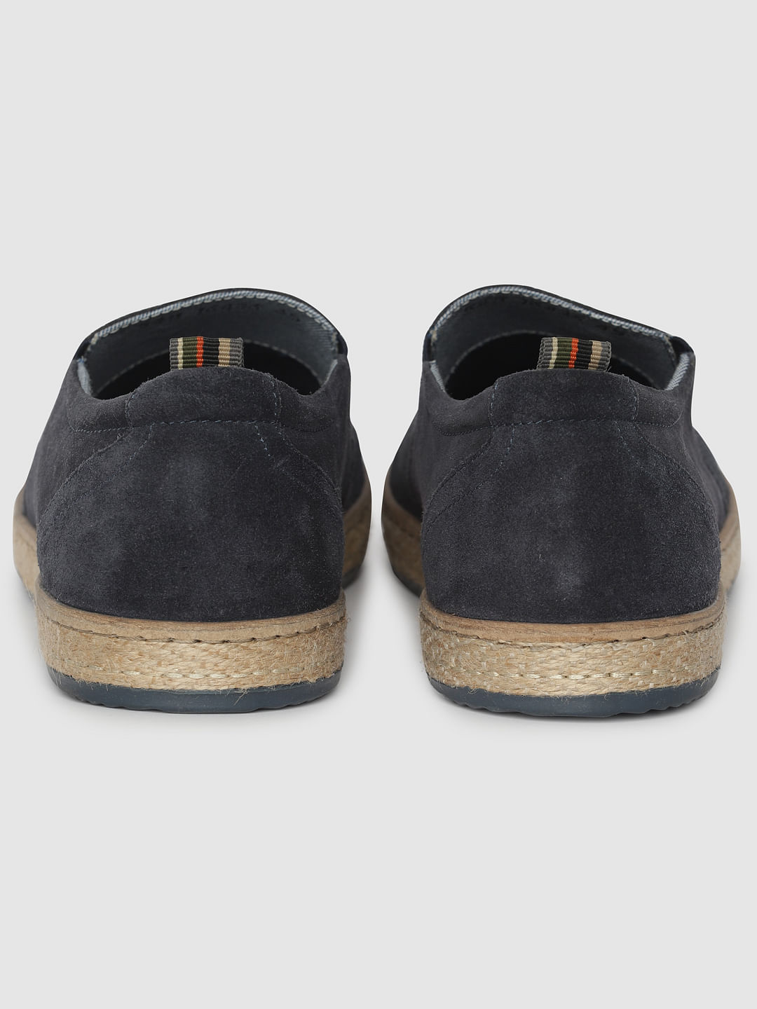 navy blue leather espadrilles