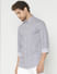 Blue Printed Slim Fit Full Sleeves Shirt_52345+2