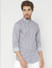 Blue Printed Slim Fit Full Sleeves Shirt_52345+3