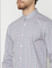 Blue Printed Slim Fit Full Sleeves Shirt_52345+5