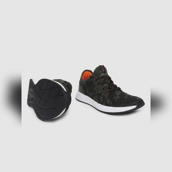BESTSELLER CLOTHING Green Camo Print Trainers