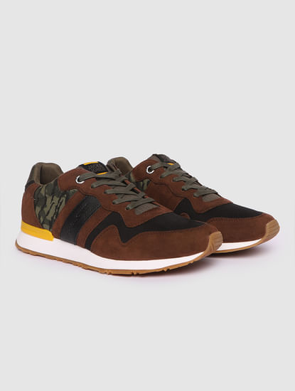 Brown Camo Detail Sneakers