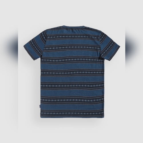 JACK&JONES Boys Blue Striped Crew Neck T-Shirt