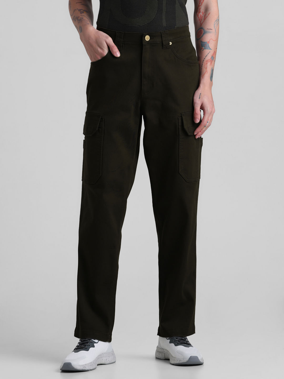 Reset by Jane Wide Leg Cargo Pants - Olive
