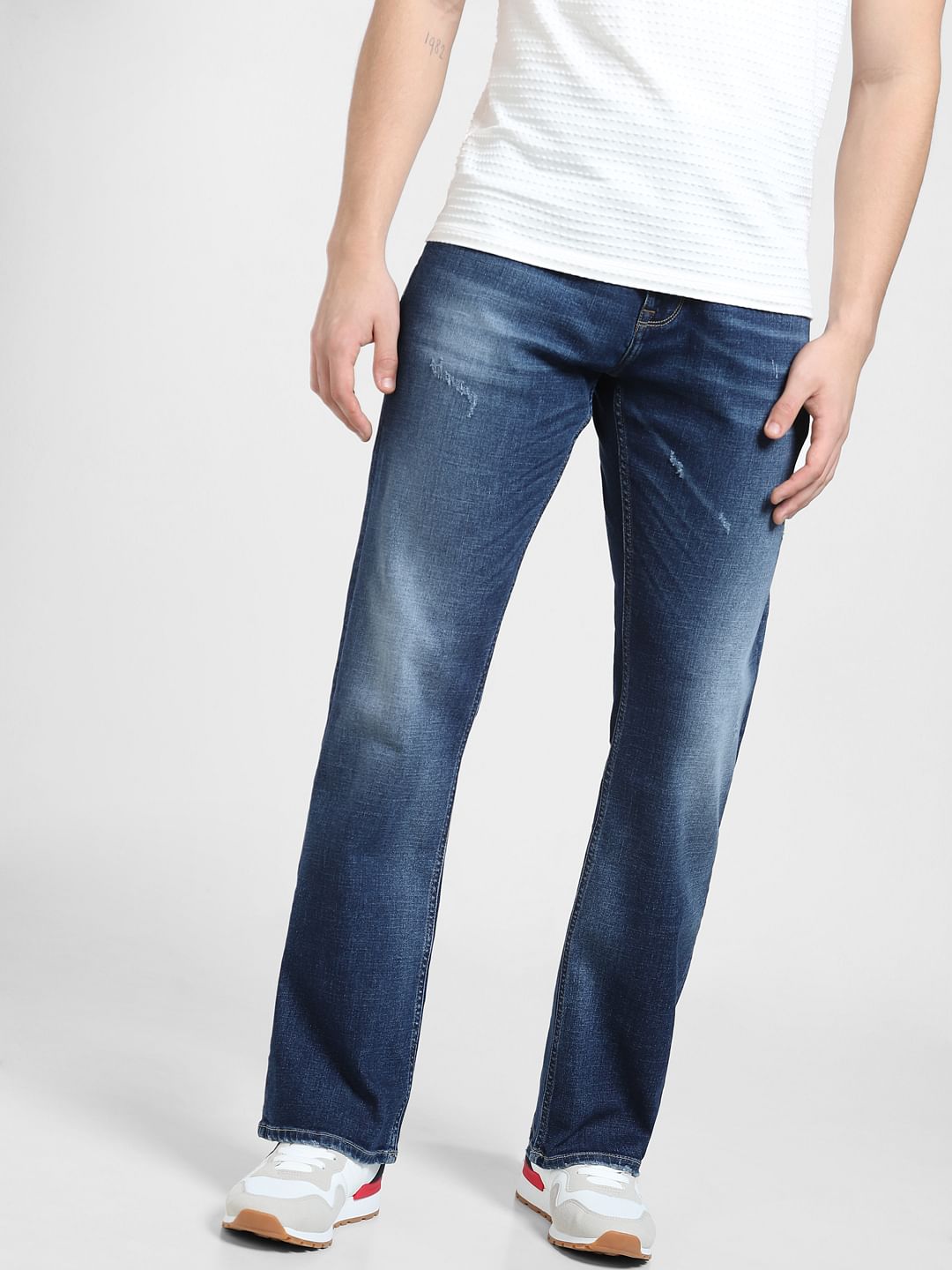 Dark blue best sale bootcut jeans