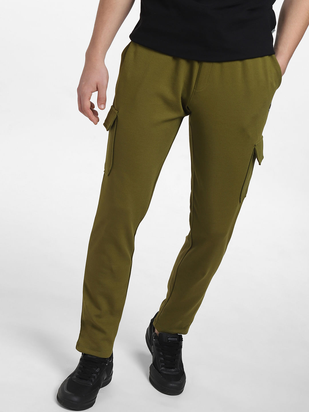 Green best sale cargo sweatpants