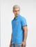 Blue Logo Print Polo T-shirt_404262+3