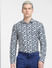 Blue Abstract Print Full Sleeves Shirt_404277+2