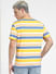 Yellow Striped Crew Neck T-shirt_404288+4