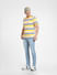 Yellow Striped Crew Neck T-shirt_404288+6