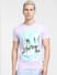 Lilac Graphic Print Crew Neck T-shirt_404291+2