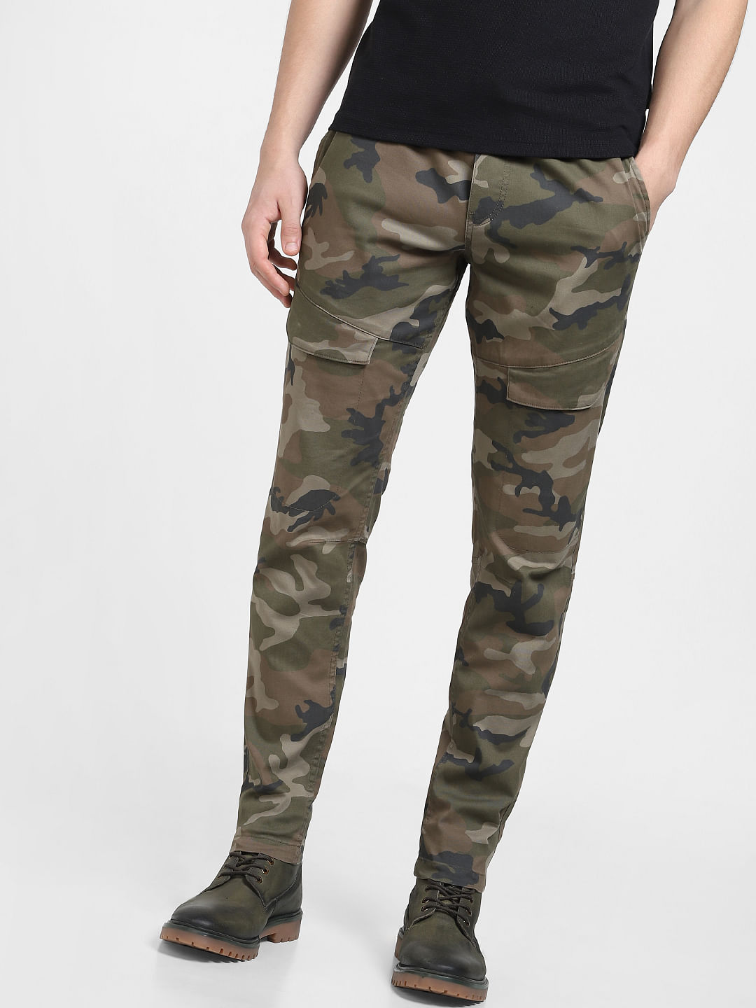 Shape Beige Camo Pocket Wide Leg Cargo Pants | PrettyLittleThing USA