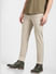 Khaki Mid Rise Regular Fit Pants_404304+3