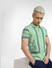 White Green Polo Neck T-shirt_404306+1