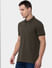 Green Jacquard Polo Neck T-shirt_59804+3