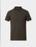 Green Jacquard Polo Neck T-shirt_59804+6