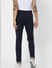 Navy Blue Textured Trackpants_59822+3