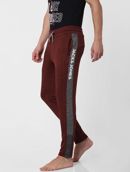 Red Tape Detail Trackpants