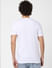 White Logo Print Crew Neck T-shirt_60071+4