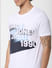 White Logo Print Crew Neck T-shirt_60071+5