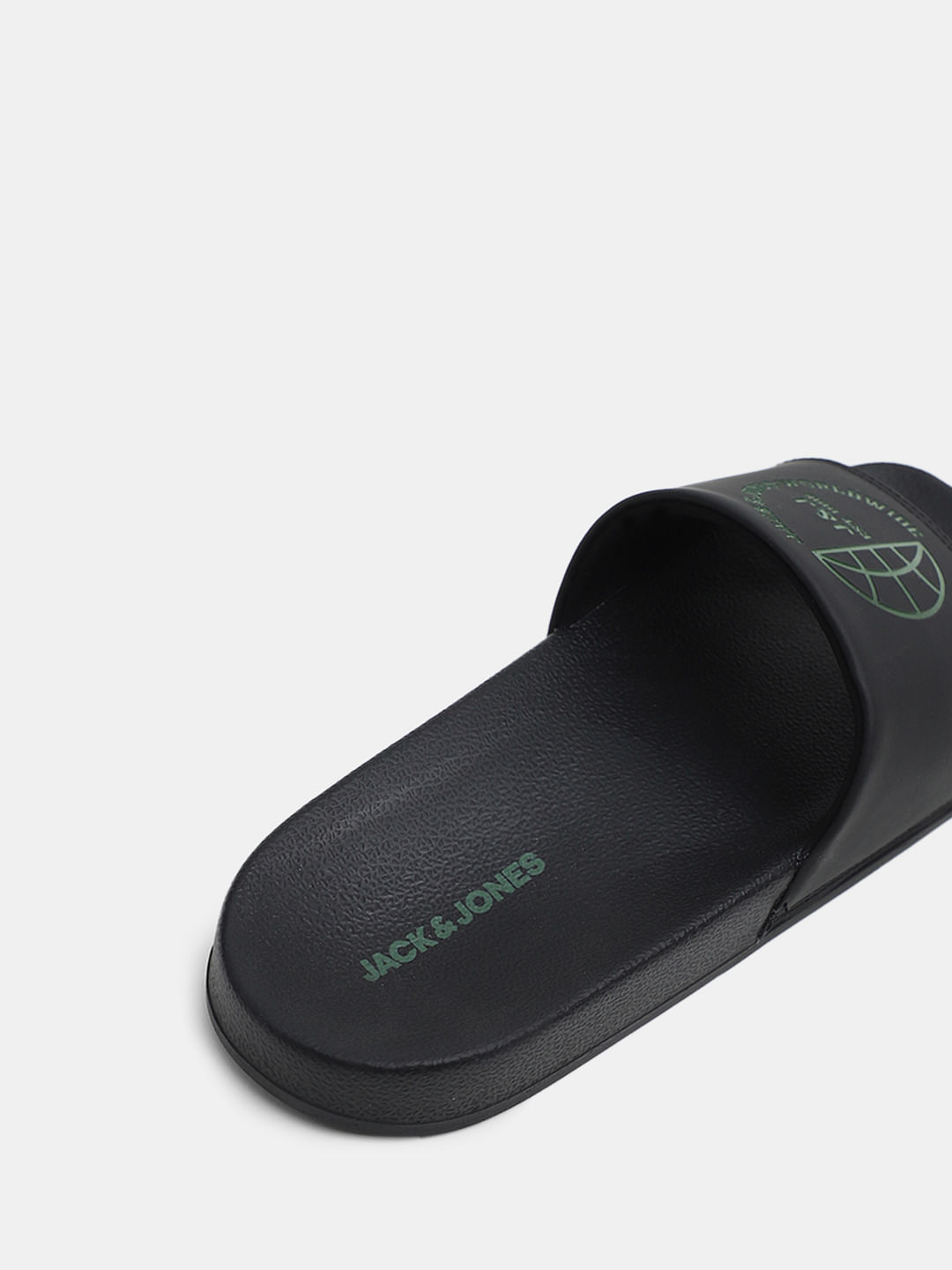 Black Logo Print Sliders 137229202 Jet Black