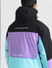 Black Colourblocked Hooded Jacket_412407+6