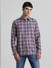Pink Check Print Full Sleeves Shirt_412408+2