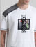 UNMATCHED by JACK&JONES White Patchwork Detail T-shirt_412396+5