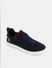 Navy Blue Knit Sneakers_412673+4