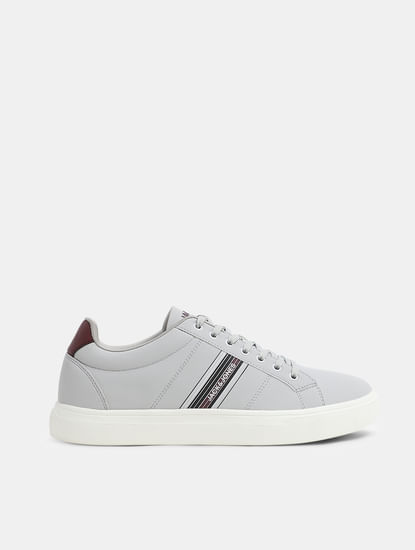 Light Grey Striped Sneakers