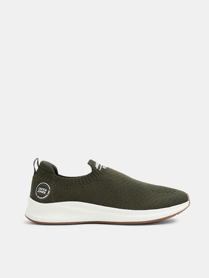 Olive Slip-On Sneakers