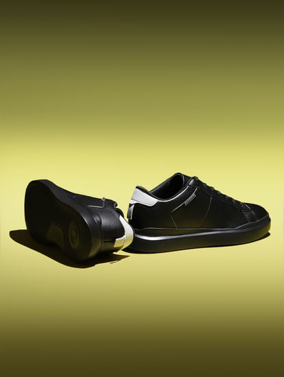 Black Premium Lace-Up Sneakers