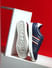 Navy Blue Logo Print Sneakers_412685+1