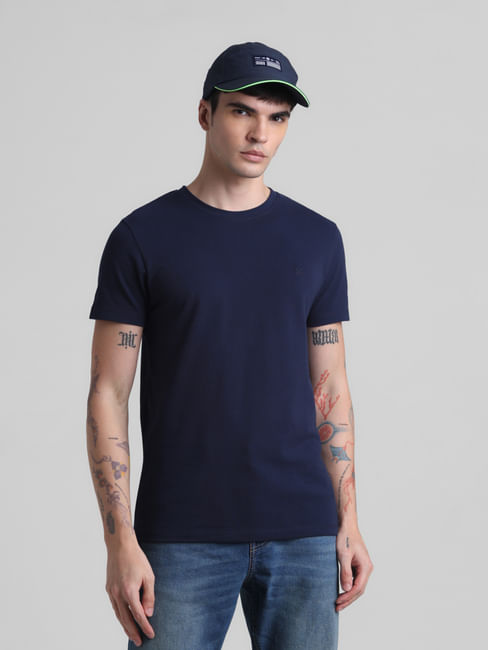 Navy Blue Crew Neck T-shirt