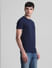 Navy Blue Crew Neck T-shirt_412690+3
