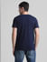 Navy Blue Crew Neck T-shirt_412690+4