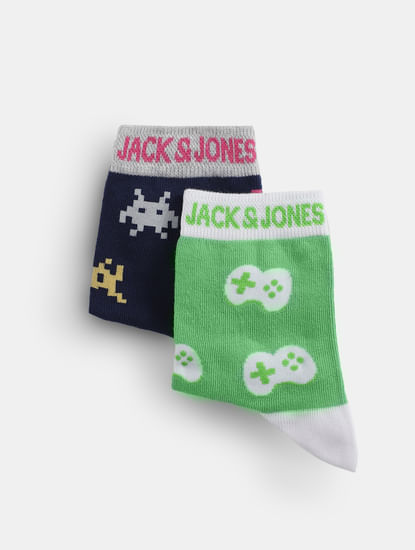 Pack of 2 Printed Mid-Length Socks