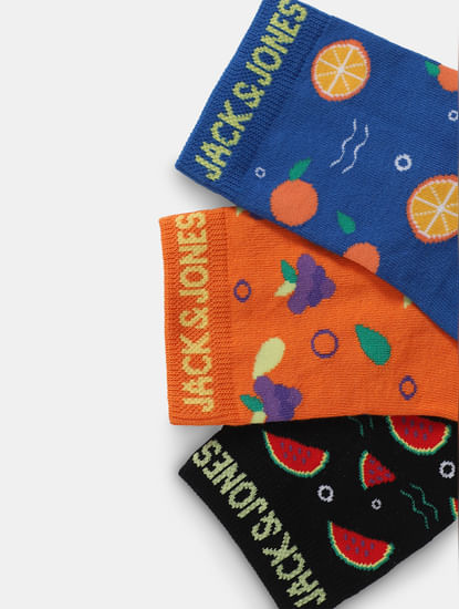 Pack of 2 Fruit Print Mid-Length Socks