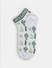 White Cactus Print Ankle-Length Socks_412710+1