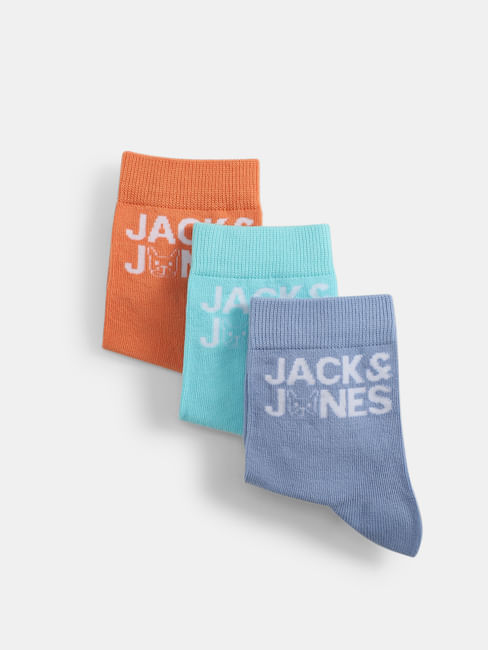Pack of 3 Logo Print Mid-Length Socks