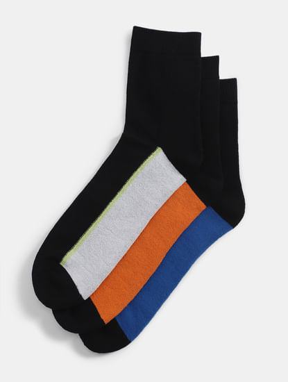 Pack of 3 Colourblocked Mid-Length Socks
