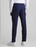 Navy Blue Mid Rise Striped Trousers_412727+3