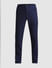 Navy Blue Mid Rise Striped Trousers_412727+6