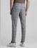 Grey Mid Rise Check Trousers_412730+3