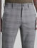 Grey Mid Rise Check Trousers_412730+4