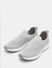 Grey Printed Knitted Slip On Sneakers_413761+6
