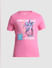 Pink Logo Print Crew Neck T-shirt_413764+7