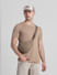 Brown Cotton Knitted T-shirt_413767+1