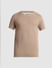 Brown Cotton Knitted T-shirt_413767+7