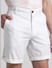 White Regular Fit Chino Shorts_413777+4